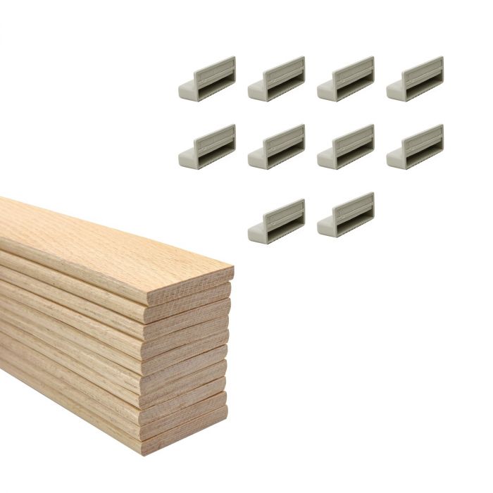 Individual Quality Replacement Beech Sprung Wooden Bed Slats 63mm x 8mm x 915mm 