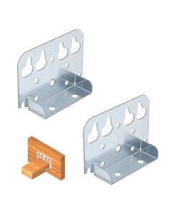 Bed Centre Rail ‘U’ Shaped 80mm Support Brackets for Wooden Centre Rails