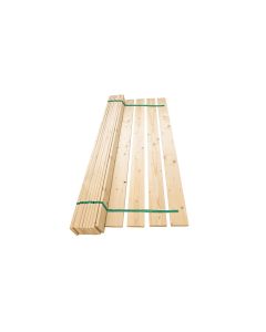 Small Single 2ft6 Wooden Replacement Solid Pine Flat Bed Slats Set 755mm Webbed Standard 11 Slat Pack