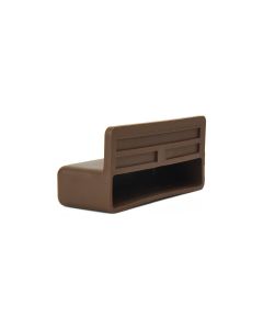 63mm x 12mm Bed Slat Holders For Wooden Beds - Brown