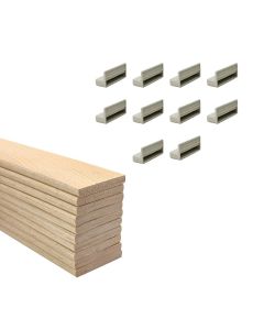 Individual Quality Replacement Beech Sprung Wooden Bed Slats 63mm x 8mm x 1050m 